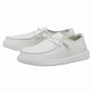 Hey Dude Ladies Wendy Slub Canvas CANVAS WHITE Size 5